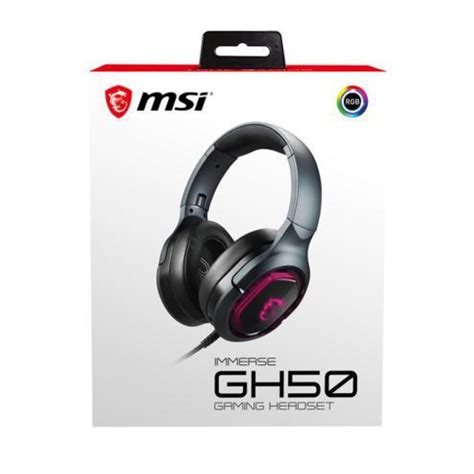 Msi Gh50 Immerse Headphones Virtual 71 Surround Sound