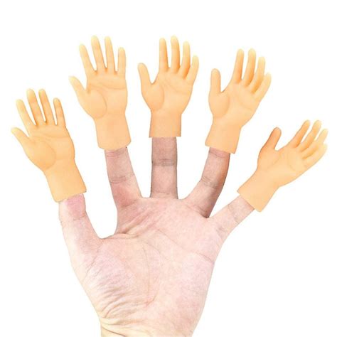 1 Pair Tiny Finger Hands Funny Realistic Creative Tiny Hands Little