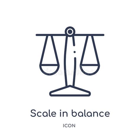 Linear Scale In Balance Icon From Business Outline Collection Thin