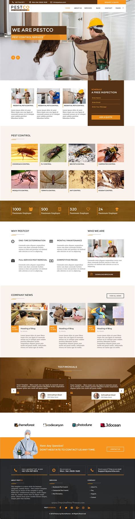 That's where we come in! Pestco - Pest Control Services Muse Templates | Pest ...