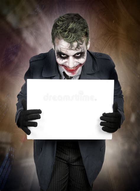 Dark Creepy Joker Face Stock Photo Image Of Cheerful 57785370