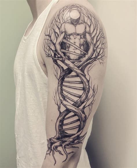 Dna Tree The Source Of Life Dna Tattoo Body Art Tattoos Science Tattoo
