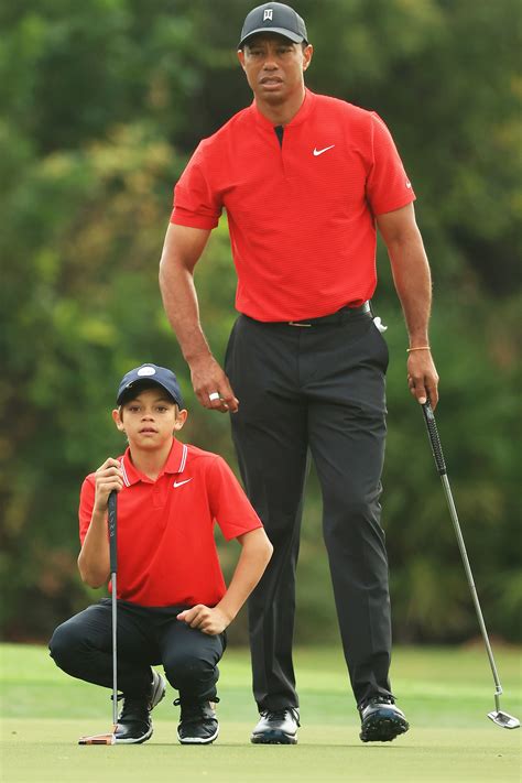 Tiger Woods Gives Son Charlie 11 Big Hug After Showing Off Twinning