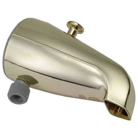 Master Plumber Polished Brass Diverter Tub Spout Handheld Shower