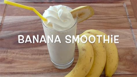 How To Make Banana Smoothie Recipe Resep Jus Pisang 3 Ingredients