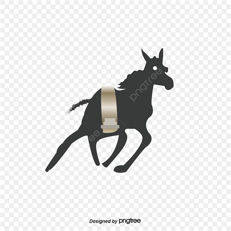 Howling Dark Horse Vector Material Horse Vector Horse Clipart