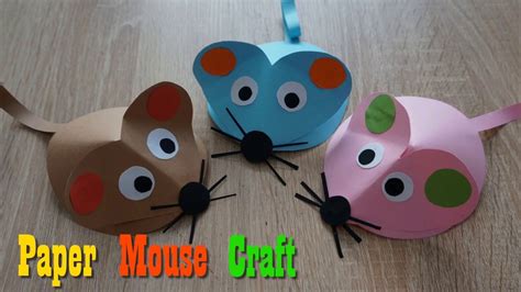 Easy Paper Mouse Craft For Kids Paste And Assemble Very Interesting