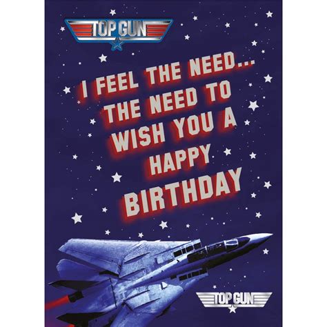 Top Gun Birthday Card Officially Licensed Product Danilo Promotions