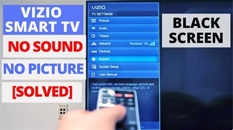 Below, you will find 9 differnt fixes and if your television is connected to an external device with an hdmi cable and the video is being displayed but there is no sound, then one. How to Fix VIZIO TV Black Screen with sound/ VIZIO TV ...