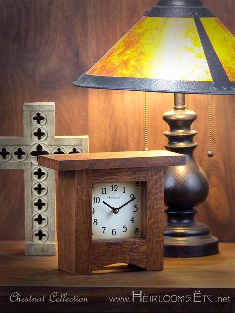Craftsman Style Mission Arts And Crafts Mantel Clock Etsy Mantel
