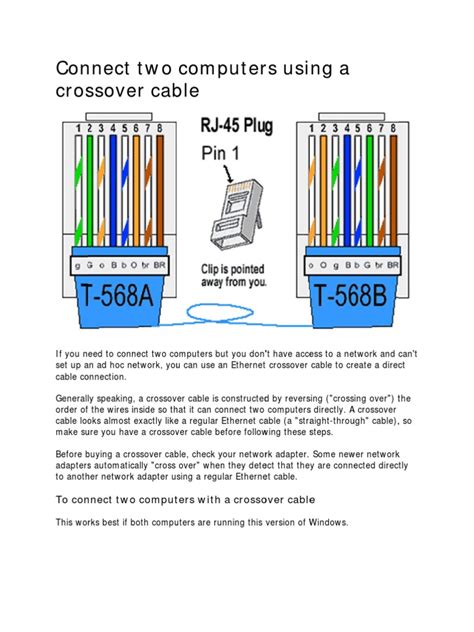 If you need a crossover cable, and have a few extra standard ethernet cables around your place, you do not need to go out and buy a separate cable. Make Ethernet Crossover Cable - All of Wiring Diagram