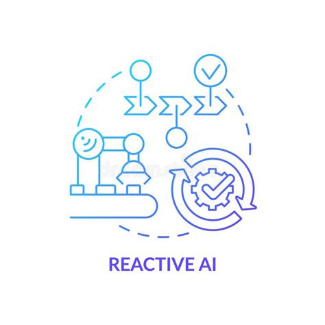 Reactive Ai Blue Gradient Concept Icon Stock Vector Illustration Of