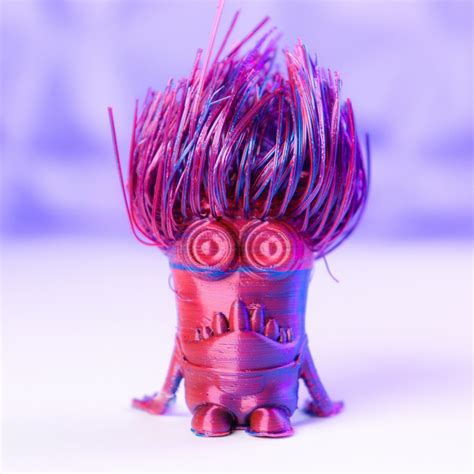 3d File Evil Minions With Hair One Eye Keychain Purple Minion 💇