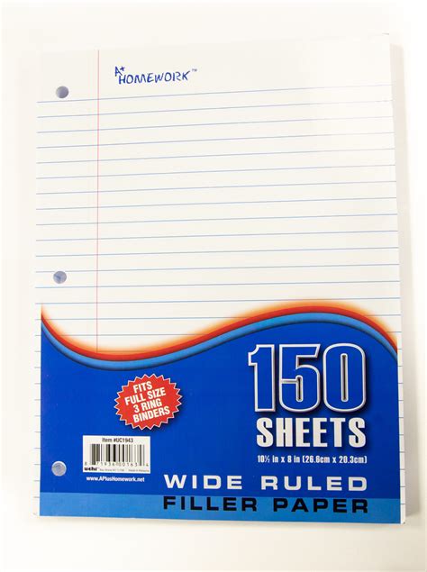 Wholesale Filler Paper Wide Ruled 150 Sheets Sku 409052 Dollardays