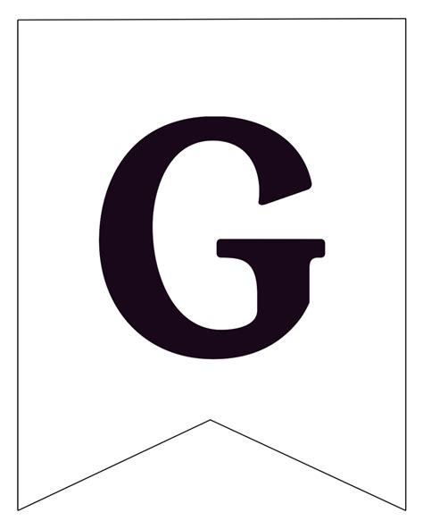 Free Printable Banner Letter G