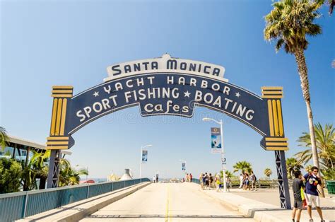 Santa Monica Iconic Entrance Arch California Editorial Image Image
