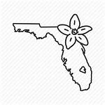 Florida State Flower Symbol Map Icon Drawing