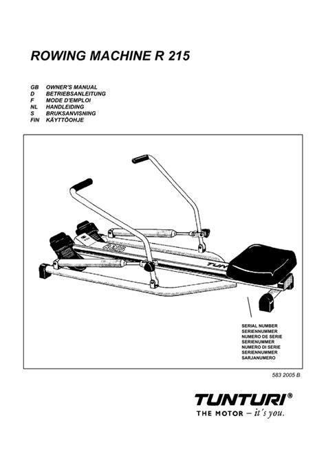 Tunturi Rowing Machine Spare Parts