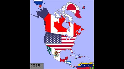North America Timeline Of National Flags 1600 2018 Youtube