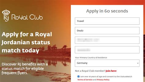 Royal Jordanian Status Match Bis Oneworld Sapphire Für 136€ Gebühr