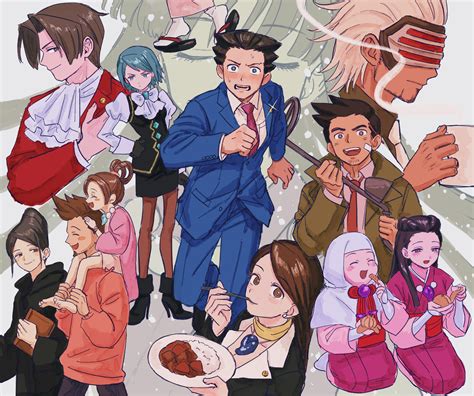 Phoenix Wright Maya Fey Miles Edgeworth Franziska Von Karma Mia Fey And 7 More Ace