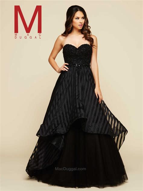 Shop our collection of mac duggal evening gown at up to 70% off! Mac Duggal 48424H Striped Overskirt Ball Gown - French Novelty