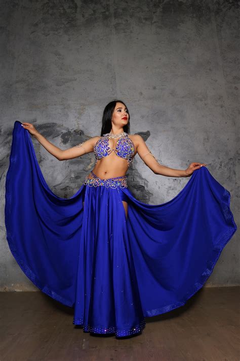 Professional Belly Dance Royal Blue Costume オリエンタルダンスの衣装 Etsy