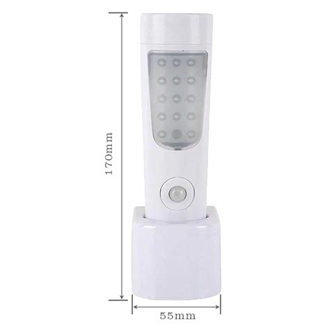 Wall Mounted Emergency Rechargeable Flashlight Aluminum Alloy High