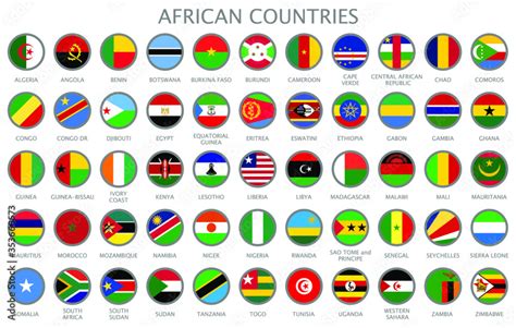 All National Flags Of The African Countries In Alphabetical Order