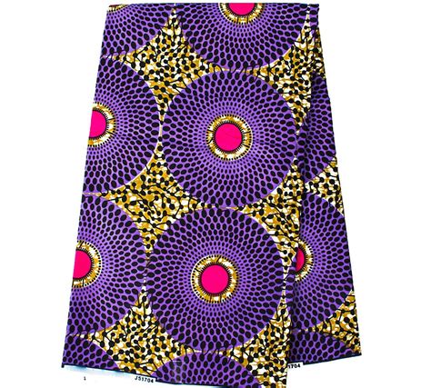 Purple Ankara Fabric By The Yard African By Tessworlddesigns