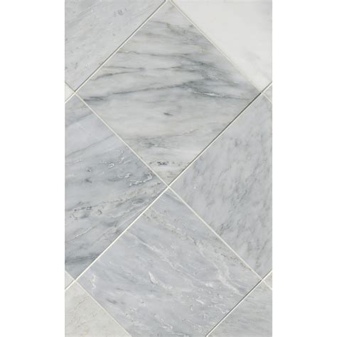 Hampton Carrara Polished Marble Wall And Floor Tile 12 X 12 In The