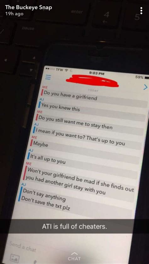 Ohio State Snapchat Account Exposes This Dude For Cheating On His Girlfriend Much To The