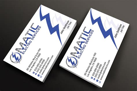 modern electrical business card design  matic electro