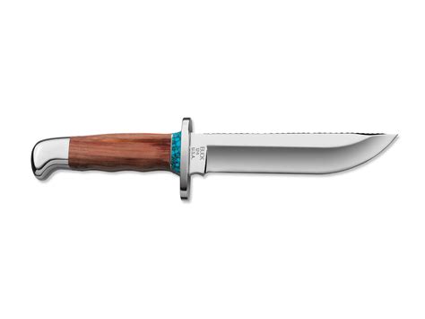 Buck 124 Wbc Cedar Frontiersman Fixed Blade Knife 6 14 Bowie 420hc