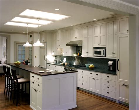 Galley Kitchen Layouts With Island Pict Large White Galley Kitchen