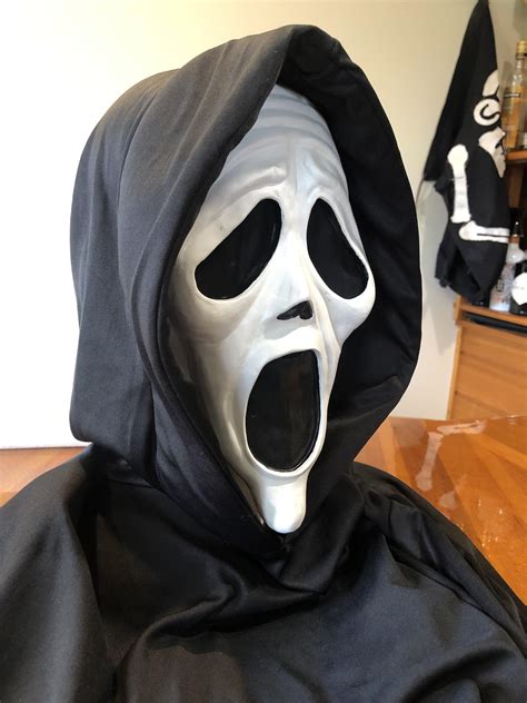 Test Fitting My Scary Movie Ghostface Mask With A Robe Rscream