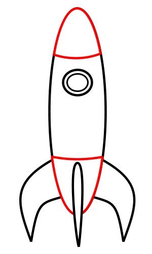 Drawing A Cartoon Rocket Rocket Drawing Spaceship