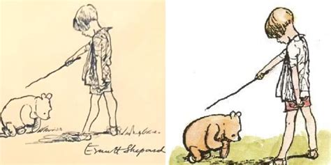 Historic Winnie The Pooh Drawing By Original Artist Ernest Shepard Goes