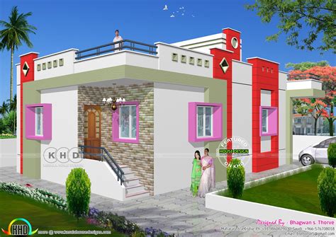 Simple Small Indian House Design Front View Modern Indian 3d Bungalow