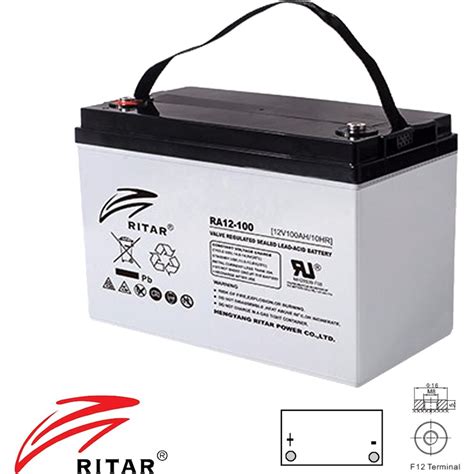 Ritar Deep Cycle Battery 12v 100ah L306xw168xh235 Agm Deep Cycle