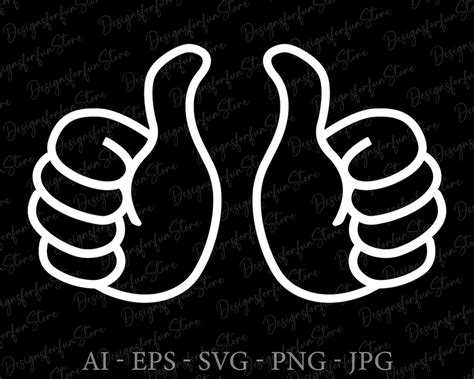 Thumbs Up Svg Digital Download Thumbs Svg Thumbs Hands Svg Double