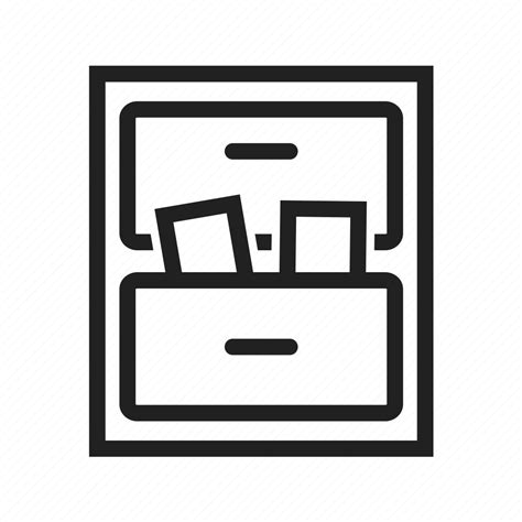 Cabinet Drawer File Files Filing Office Open Icon Download On
