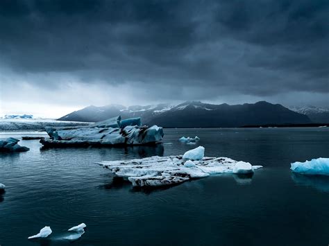 Antarctic Continental Glacier Polar Night Ocean Preview