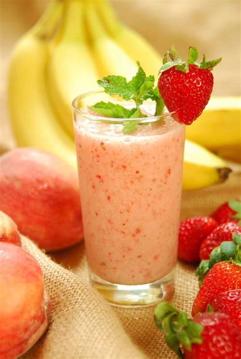 Strawberry Smoothie Clean Eating Snacks Recipe Fresh Fruit