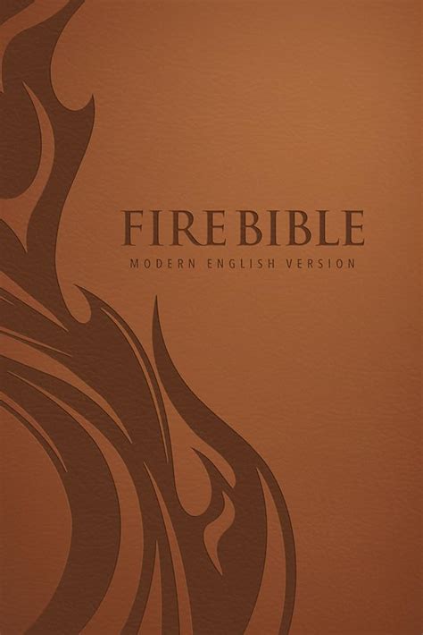 Mev Fire Bible Brown Leather Like Cover Modern English Version