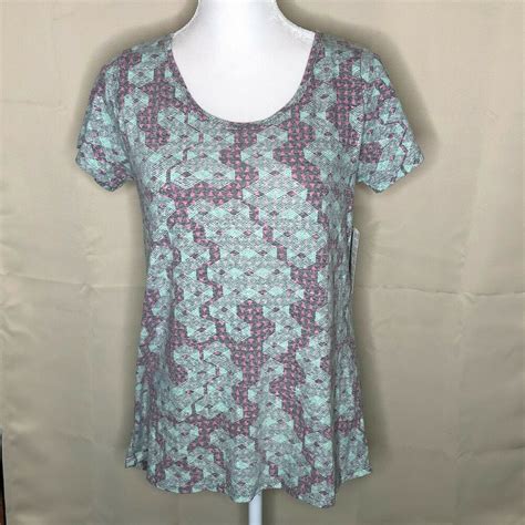 lularoe classic t women s top xs gray pink light green geometric nwt ebay types of sleeves