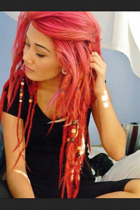 Dreads Ombré Hair Hair Locks Ass Hair Girl Hair Pink Hair Dye Dyed