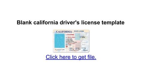 Blank Driver License Template Carlasopa