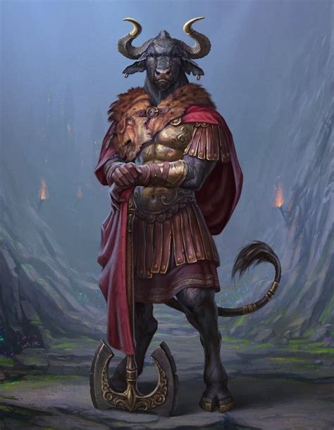 Minotaur King By Iana Venge Imaginarywarriors Fantasy Character