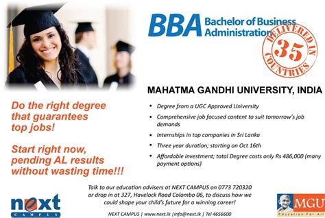 Bachelor Of Business Administration Bba Degree In Srilanka Synergyy